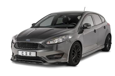 CSR Frontspoiler | Cup-Spoilerlippe mit ABE für Ford Focus MK3 ST-Line CSL478-C Carbon Look Hochglanz (keine Lackierung erforderlich)