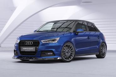 CSR Frontspoiler | Cup-Spoilerlippe mit ABE für Audi A1 8X CSL481-L schwarz matt (Lackierung erforderlich)