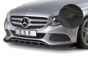 CSR Frontspoiler | Cup-Spoilerlippe mit ABE für Mercedes-Benz C-Klasse 205 CSL482-M Carbon Look matt strukturiert (keine Lackierung erforderlich)