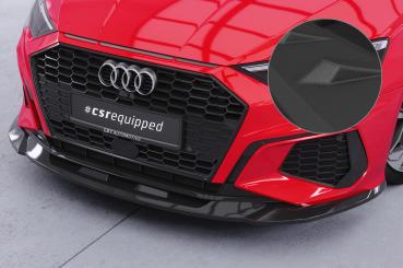 CSR Frontspoiler | Cup-Spoilerlippe mit ABE für Audi A3 8Y S-Line / S3 8Y CSL483-S schwarz matt strukturiert (keine Lackierung erforderlich)