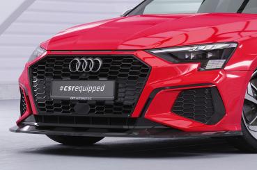 CSR Frontspoiler | Cup-Spoilerlippe mit ABE für Audi A3 8Y S-Line / S3 8Y CSL483-L schwarz matt (Lackierung erforderlich)