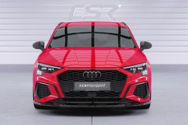 CSR Frontspoiler | Cup-Spoilerlippe mit ABE für Audi A3 8Y S-Line / S3 8Y CSL483-L schwarz matt (Lackierung erforderlich)