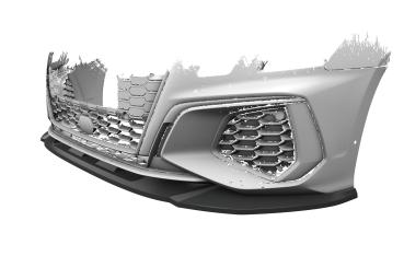 CSR Frontspoiler | Cup-Spoilerlippe mit ABE für Audi A3 8Y S-Line / S3 8Y CSL483-L schwarz matt (Lackierung erforderlich)