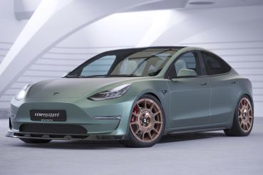 CSR Frontspoiler | Cup-Spoilerlippe mit ABE für Tesla Model 3 CSL484-C Carbon Look glänzend (keine Lackierung erforderlich)