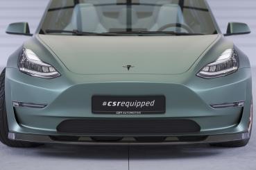 CSR Frontspoiler | Cup-Spoilerlippe mit ABE für Tesla Model 3 CSL484-C Carbon Look glänzend (keine Lackierung erforderlich)