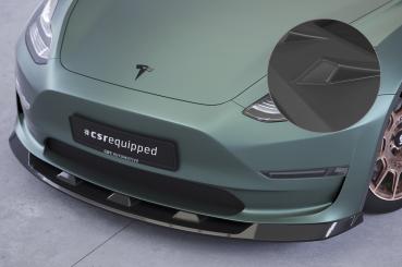 CSR Frontspoiler | Cup-Spoilerlippe mit ABE für Tesla Model 3 CSL484-L Lackierung erforderlich (schwarz matt)