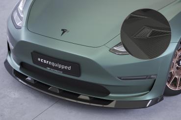CSR Frontspoiler | Cup-Spoilerlippe mit ABE für Tesla Model 3 CSL484-M Carbon Look matt strukturiert (keine Lackierung erforderlich)
