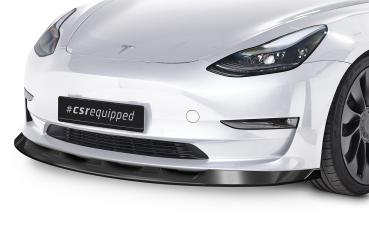 CSR Frontspoiler | Cup-Spoilerlippe mit ABE für Tesla Model 3 CSL484-C Carbon Look glänzend (keine Lackierung erforderlich)