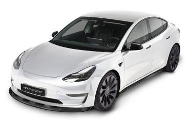 CSR Frontspoiler | Cup-Spoilerlippe mit ABE für Tesla Model 3 CSL484-C Carbon Look glänzend (keine Lackierung erforderlich)