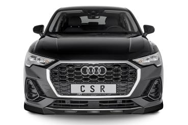 CSR Frontspoiler | Cup-Spoilerlippe mit ABE für Audi Q3 (Typ F3) Sportback CSL485-M Carbon Look matt strukturiert (keine Lackierung erforderlich)