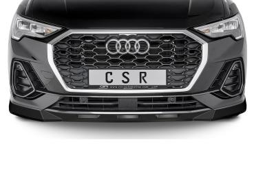CSR Frontspoiler | Cup-Spoilerlippe mit ABE für Audi Q3 (Typ F3) Sportback CSL485-M Carbon Look matt strukturiert (keine Lackierung erforderlich)