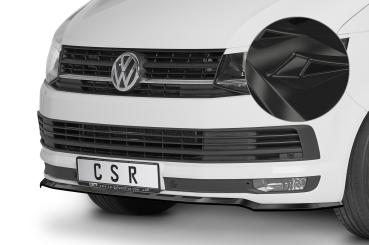 CSR Frontspoiler | Cup-Spoilerlippe mit ABE für VW T6 Bus CSL486-G Glossy schwarz glänzend (keine Lackierung erforderlich)