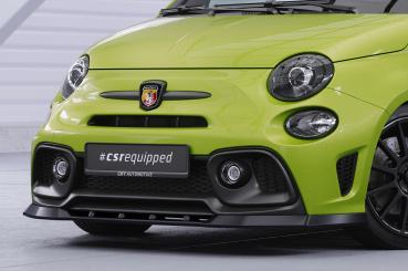 CSR Frontspoiler | Cup-Spoilerlippe mit ABE für Fiat 500 Abarth 595 CSL487-L schwarz matt (Lackierung erforderlich)