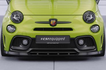 CSR Frontspoiler | Cup-Spoilerlippe mit ABE für Fiat 500 Abarth 595 CSL487-L schwarz matt (Lackierung erforderlich)
