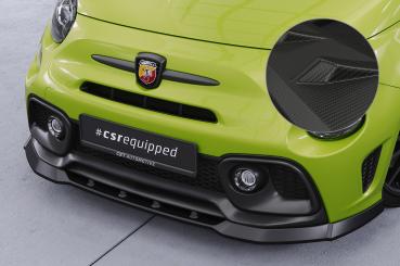 CSR Frontspoiler | Cup-Spoilerlippe mit ABE für Fiat 500 Abarth 595 CSL487-M Carbon Look matt strukturiert (keine Lackierung erforderlich)