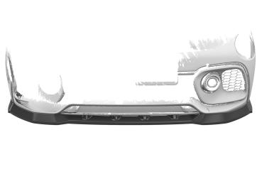 CSR Frontspoiler | Cup-Spoilerlippe mit ABE für Fiat 500 Abarth 595 CSL487-L schwarz matt (Lackierung erforderlich)