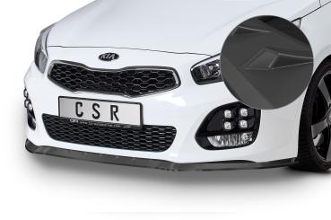 CSR Frontspoiler | Cup-Spoilerlippe mit ABE für KIA Ceed (JD) GT-Line CSL489-L schwarz matt (Lackierung erforderlich)