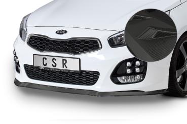 CSR Frontspoiler | Cup-Spoilerlippe mit ABE für KIA Ceed (JD) GT-Line CSL489-M Carbon Look matt strukturiert (keine Lackierung erforderlich)