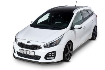 CSR Frontspoiler | Cup-Spoilerlippe mit ABE für KIA Ceed (JD) GT-Line CSL489-L schwarz matt (Lackierung erforderlich)