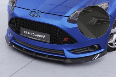 CSR Frontspoiler | Cup-Spoilerlippe mit ABE für Ford Focus MK3 ST CSL491-M Carbon Look matt strukturiert (keine Lackierung erforderlich)