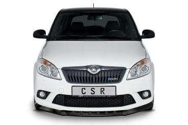 CSR Frontspoiler | Cup-Spoilerlippe mit ABE für Skoda Fabia 2 RS (Typ 5J) CSL493-C Carbon Look Hochglanz (keine Lackierung erforderlich)