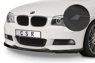 CSR Frontspoiler | Cup-Spoilerlippe mit ABE für BMW 1er E82 / E88 M-Paket CSL494-S schwarz matt strukturiert (keine Lackierung erforderlich)