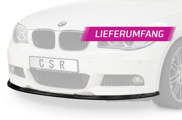 CSR Frontspoiler | Cup-Spoilerlippe mit ABE für BMW 1er E82 / E88 M-Paket CSL494-L schwarz matt (Lackierung erforderlich)