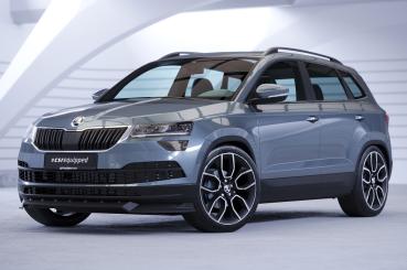 CSR Frontspoiler | Cup-Spoilerlippe mit ABE für Skoda Karoq CSL495-M Carbon Look matt strukturiert (keine Lackierung erforderlich)