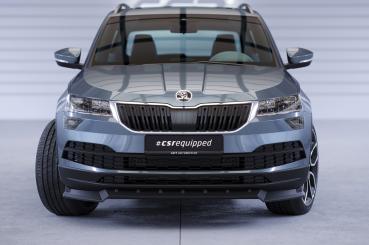 CSR Frontspoiler | Cup-Spoilerlippe mit ABE für Skoda Karoq CSL495-M Carbon Look matt strukturiert (keine Lackierung erforderlich)