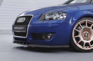 CSR Frontspoiler | Cup-Spoilerlippe mit ABE für Audi A3 (8P/8PA) CSL497-L schwarz matt (Lackierung erforderlich)