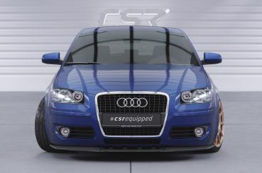 CSR Frontspoiler | Cup-Spoilerlippe mit ABE für Audi A3 (8P/8PA) CSL497-L schwarz matt (Lackierung erforderlich)