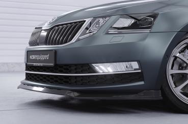 CSR Frontspoiler | Cup-Spoilerlippe mit ABE für Skoda Octavia 3 (Typ 5E) CSL499-M Carbon Look matt strukturiert (keine Lackierung erforderlich)