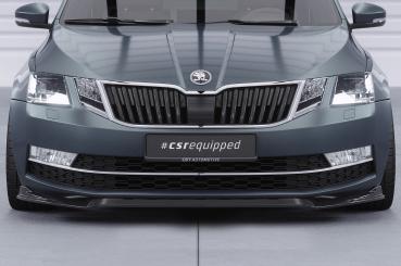 CSR Frontspoiler | Cup-Spoilerlippe mit ABE für Skoda Octavia 3 (Typ 5E) CSL499-M Carbon Look matt strukturiert (keine Lackierung erforderlich)