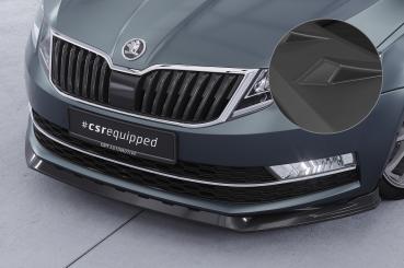 CSR Frontspoiler | Cup-Spoilerlippe mit ABE für Skoda Octavia 3 (Typ 5E) CSL499-L schwarz matt (Lackierung erforderlich)
