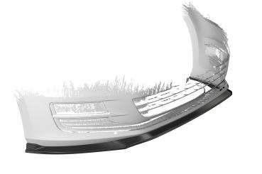 CSR Frontspoiler | Cup-Spoilerlippe mit ABE für VW Golf 7 CSL500-L Lackierung erforderlich (schwarz matt)