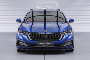 CSR Frontspoiler | Cup-Spoilerlippe mit ABE für Skoda Octavia 4 CSL501-L schwarz matt (Lackierung erforderlich)