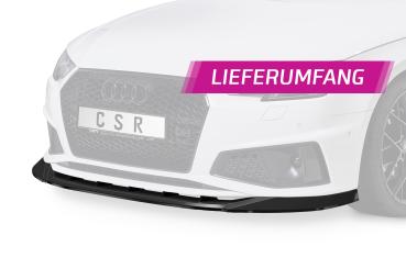 CSR Frontspoiler | Cup-Spoilerlippe mit ABE für Audi A4 B9 CSL503-C Carbon Look glänzend (keine Lackierung erforderlich)