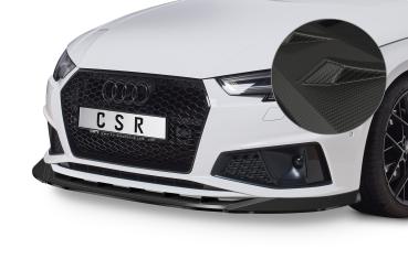CSR Frontspoiler | Cup-Spoilerlippe mit ABE für Audi A4 B9 CSL503-M Carbon Look matt strukturiert (keine Lackierung erforderlich)