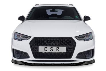 CSR Frontspoiler | Cup-Spoilerlippe mit ABE für Audi A4 B9 CSL503-C Carbon Look glänzend (keine Lackierung erforderlich)