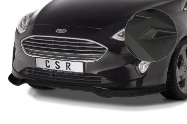 CSR Frontspoiler | Cup-Spoilerlippe mit ABE für Ford Fiesta MK8 CSL510-M Carbon Look matt strukturiert (keine Lackierung erforderlich)