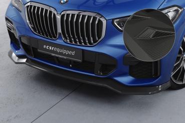 CSR Frontspoiler | Cup-Spoilerlippe mit ABE für BMW X5 (G05) M-Paket CSL513-M Carbon Look matt strukturiert (keine Lackierung erforderlich)