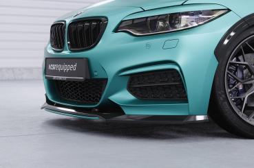 CSR Frontspoiler | Cup-Spoilerlippe mit ABE für BMW 2er (F22/F23) M-Paket CSL514-L schwarz matt (Lackierung erforderlich)