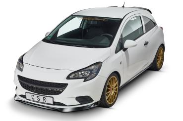 CSR Frontspoiler | Cup-Spoilerlippe mit ABE für Opel Corsa E CSL516-L schwarz matt (Lackierung erforderlich)