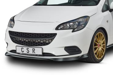 CSR Frontspoiler | Cup-Spoilerlippe mit ABE für Opel Corsa E CSL516-L schwarz matt (Lackierung erforderlich)