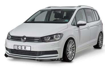 CSR Frontspoiler | Cup-Spoilerlippe mit ABE für VW Touran II (Typ 5T) CSL517-L schwarz matt (Lackierung erforderlich)