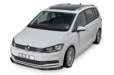 CSR Frontspoiler | Cup-Spoilerlippe mit ABE für VW Touran II (Typ 5T) CSL517-L schwarz matt (Lackierung erforderlich)