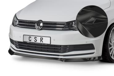 CSR Frontspoiler | Cup-Spoilerlippe mit ABE für VW Touran II (Typ 5T) CSL517-G Glossy schwarz Hochglanz (keine Lackierung erforderlich)