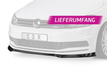 CSR Frontspoiler | Cup-Spoilerlippe mit ABE für VW Touran II (Typ 5T) CSL517-L schwarz matt (Lackierung erforderlich)