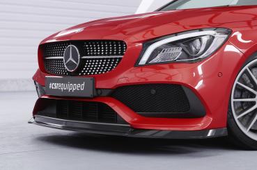CSR Frontspoiler | Cup-Spoilerlippe mit ABE für Mercedes-Benz CLA 117 AMG-Line CSL522-C Carbon Look glänzend (keine Lackierung erforderlich)