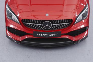 CSR Frontspoiler | Cup-Spoilerlippe mit ABE für Mercedes-Benz CLA 117 AMG-Line CSL522-C Carbon Look glänzend (keine Lackierung erforderlich)